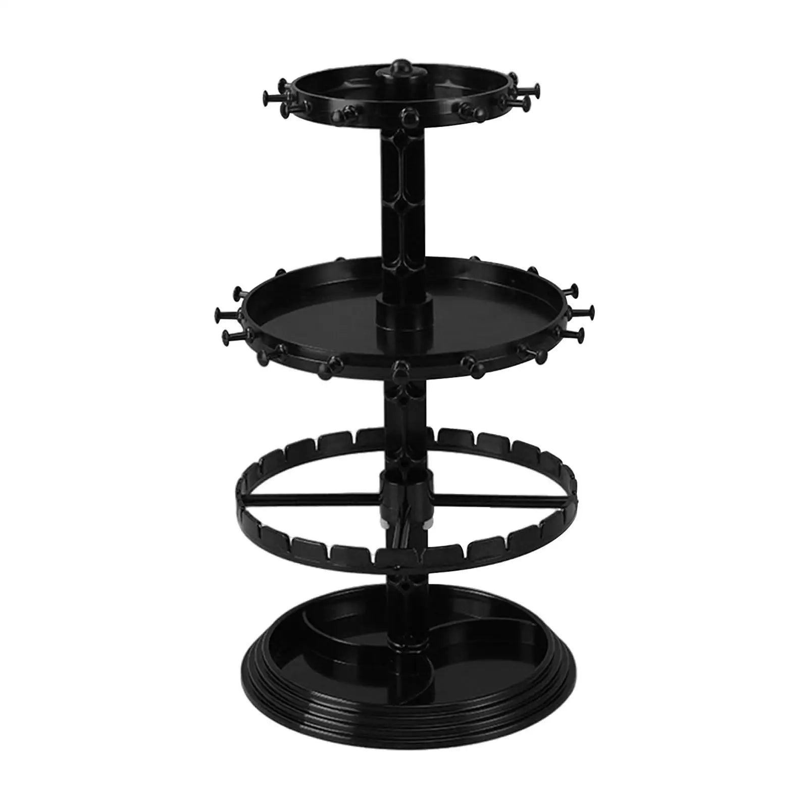Rotating Earring Organizer Carousel 2 Layer Durable Jewelry Display stand rack for Glasses Countertop Lipstick Bracelet Watch