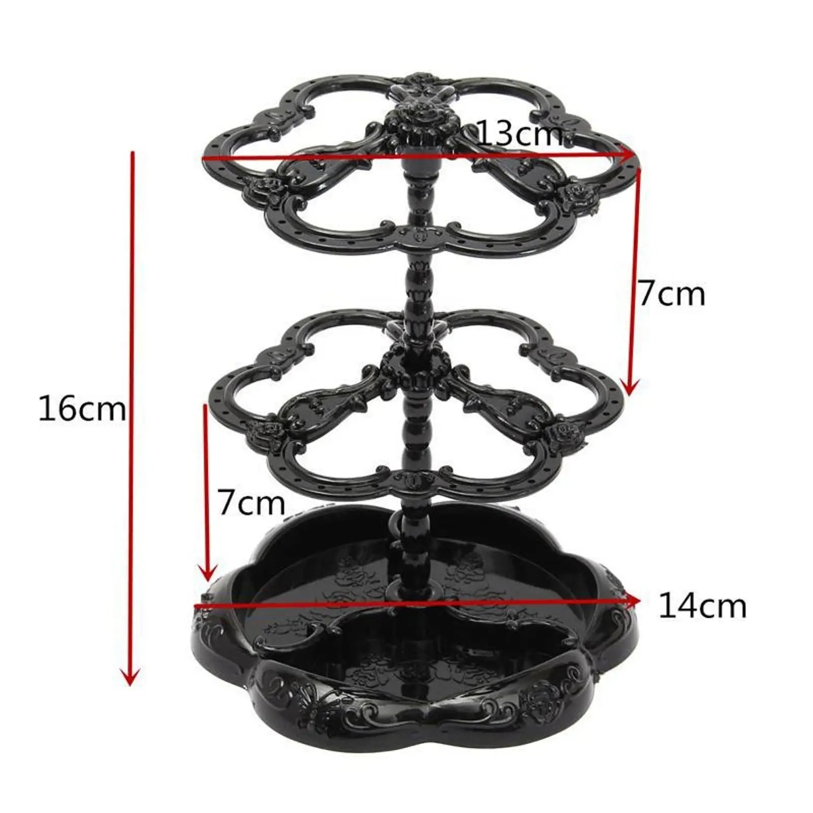 Rotating Earring Organizer Carousel 2 Layer Durable Jewelry Display stand rack for Glasses Countertop Lipstick Bracelet Watch