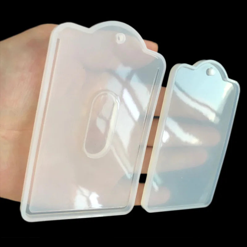 Silicone Mold bus card cover high mirror molds For DIY Jewelry Epoxy Resin Mould Making Handmade Tools