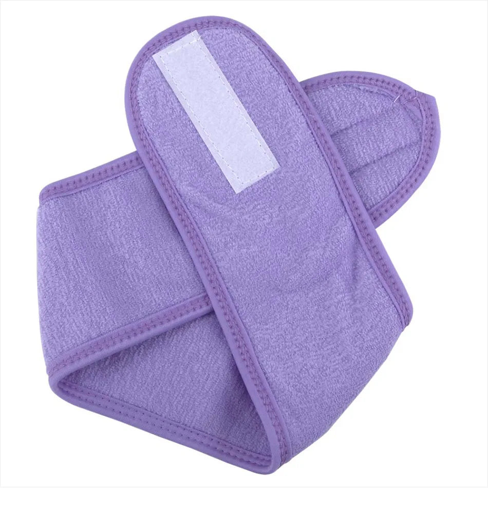 1Pcs Facial Headband Terry Cloth Hair Bands Adjustable Face Wash Headband for Face Washing,Shower, Yoga ,Makeup Wrap Accessories