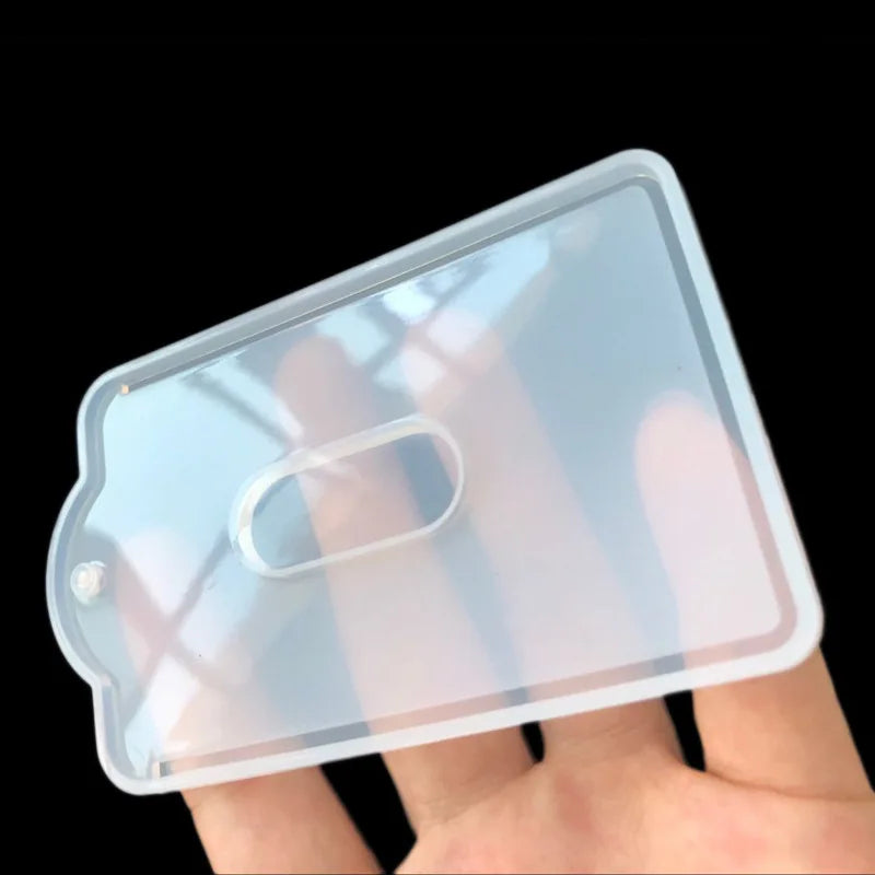 Silicone Mold bus card cover high mirror molds For DIY Jewelry Epoxy Resin Mould Making Handmade Tools