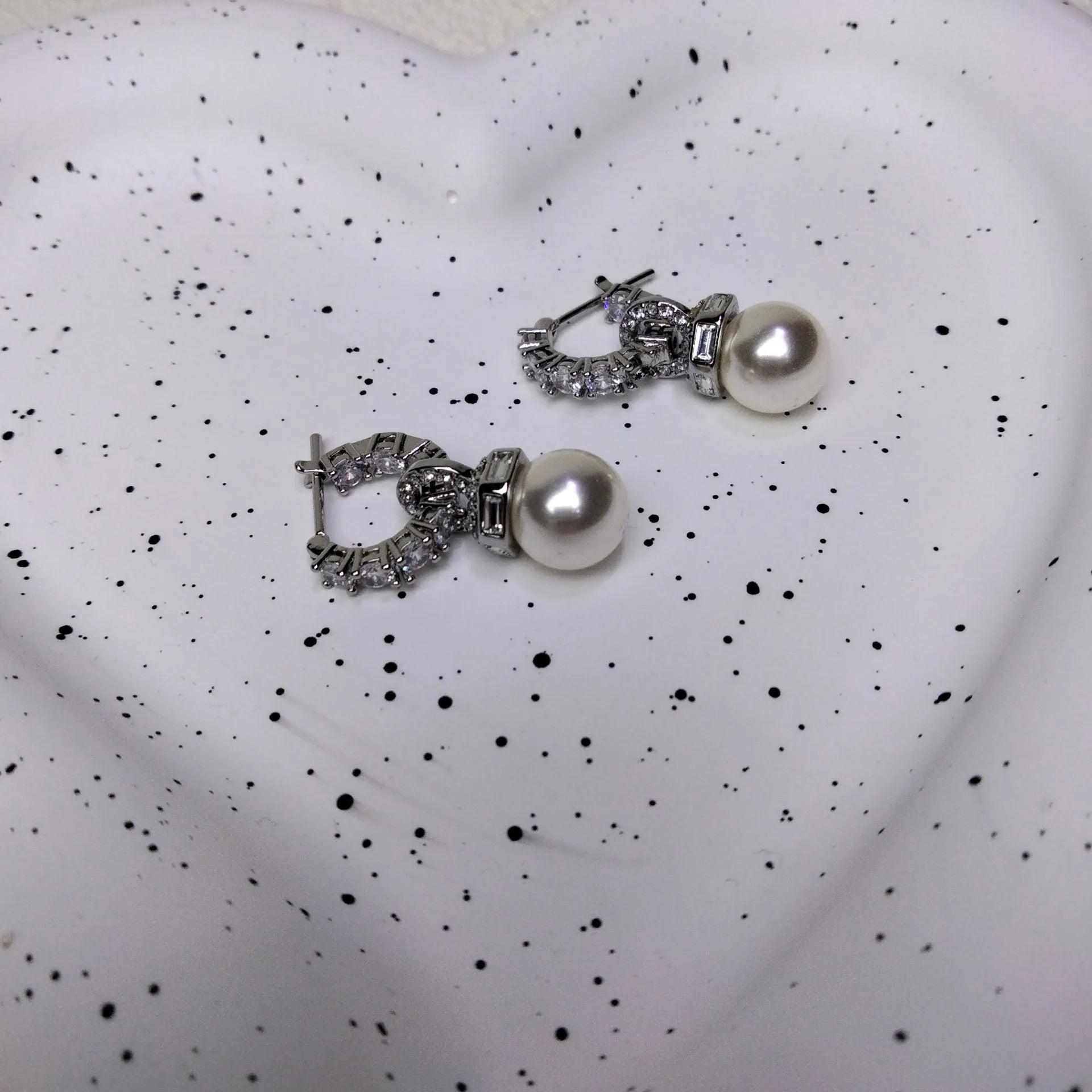 2025 Original Sparkling Crystal with Pearl Fine Jewelry Set Fashion Chain Necklace Earrings Bracelet Ring for Women Wedding Gift