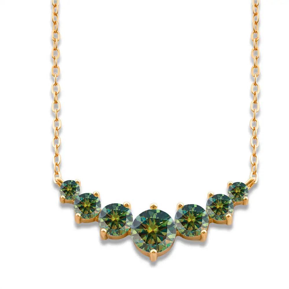 TY 925S Silver Pendant Necklace 1.7/2.8/5ct D Color Moissanite Smile Necklace Fine Jewelry With Certificate Women For Wedding