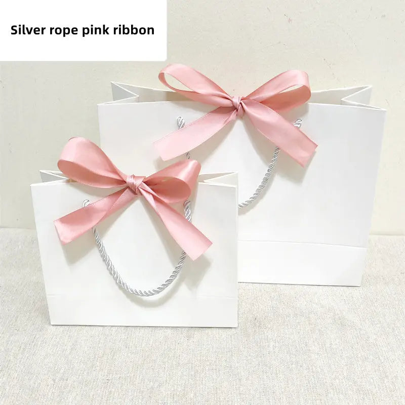 White Gift Bag Jewelry Lipstick Multicolor Bow Ribbon Gift Box Birthday Party / Pajama Wig Graduation Celebration Gift Packaging