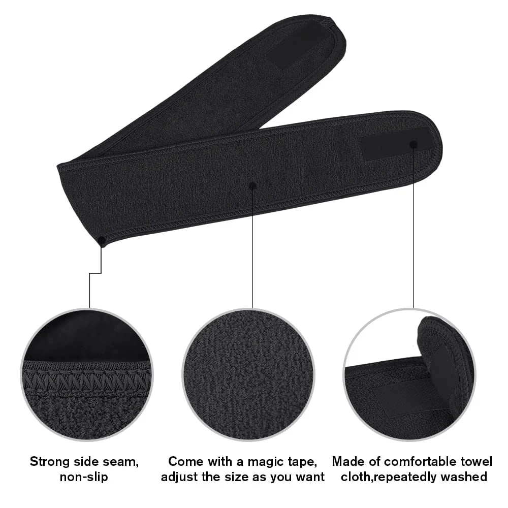 1Pcs Facial Headband Terry Cloth Hair Bands Adjustable Face Wash Headband for Face Washing,Shower, Yoga ,Makeup Wrap Accessories