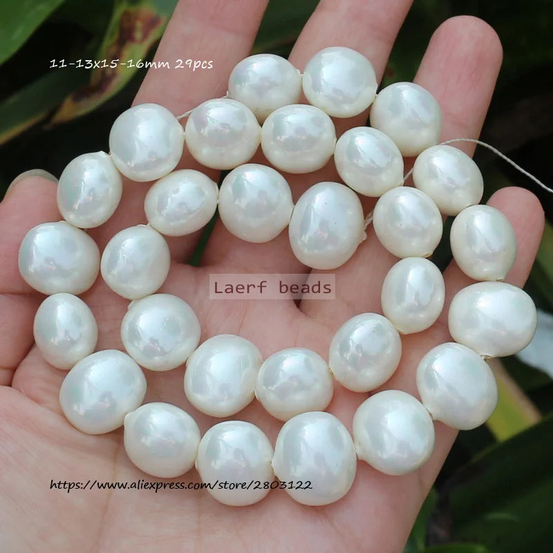 Shell Pearl Oval Water Drop 15inch, Many shapes ,For DIY Jewelry Making ! Necklace ,Bracel