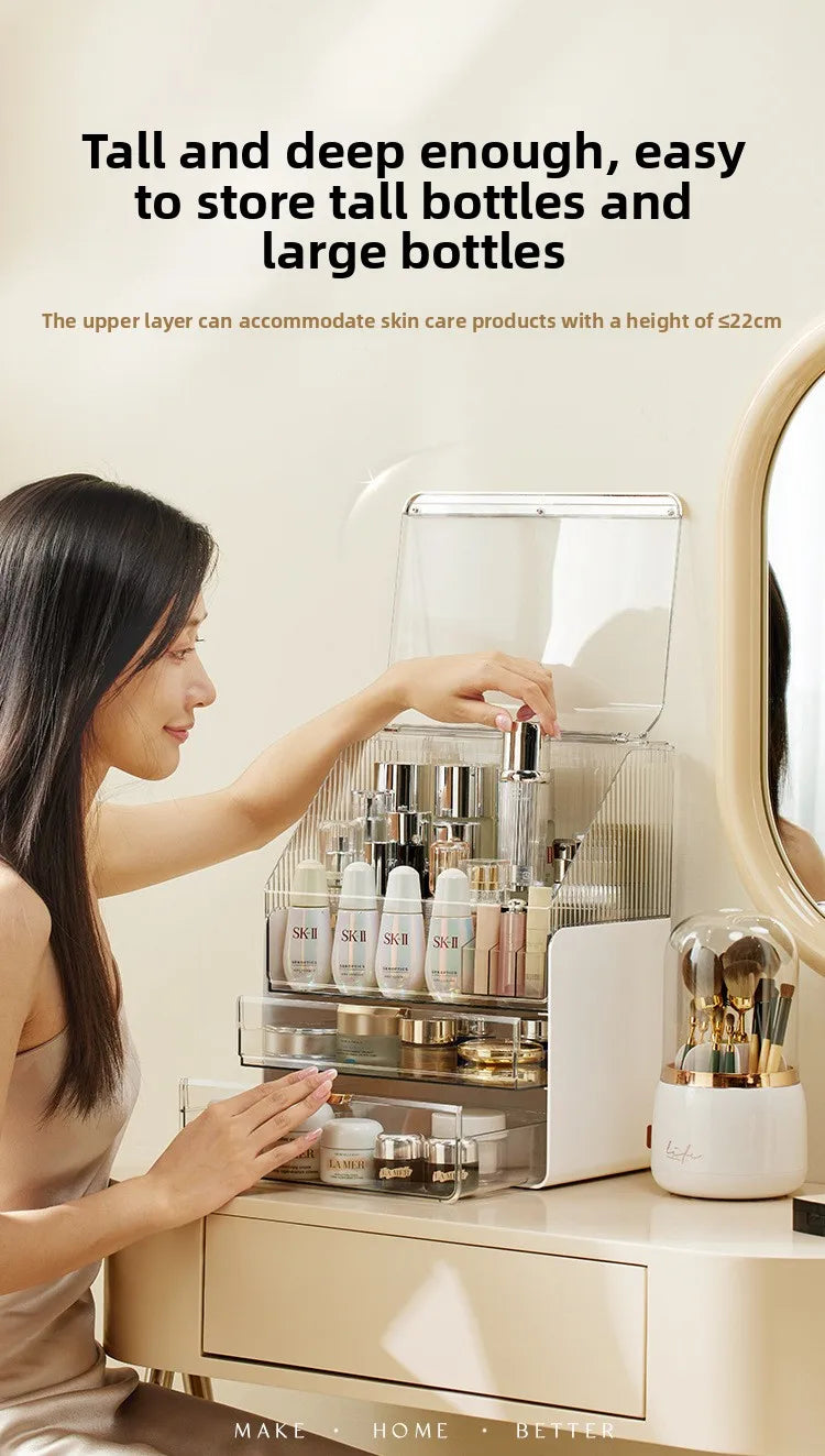 Desktop Makeup Container Drawer Large Box Cosmetic Large Capacity Storage Nail Jewelry Container Sundries Lipstick Organizer