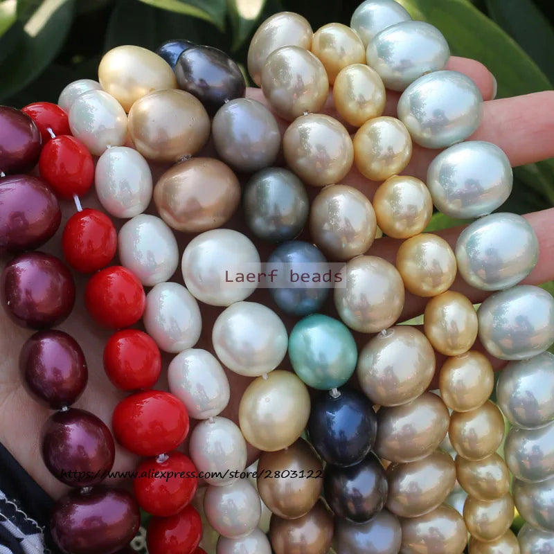 Shell Pearl Oval Water Drop 15inch, Many shapes ,For DIY Jewelry Making ! Necklace ,Bracel