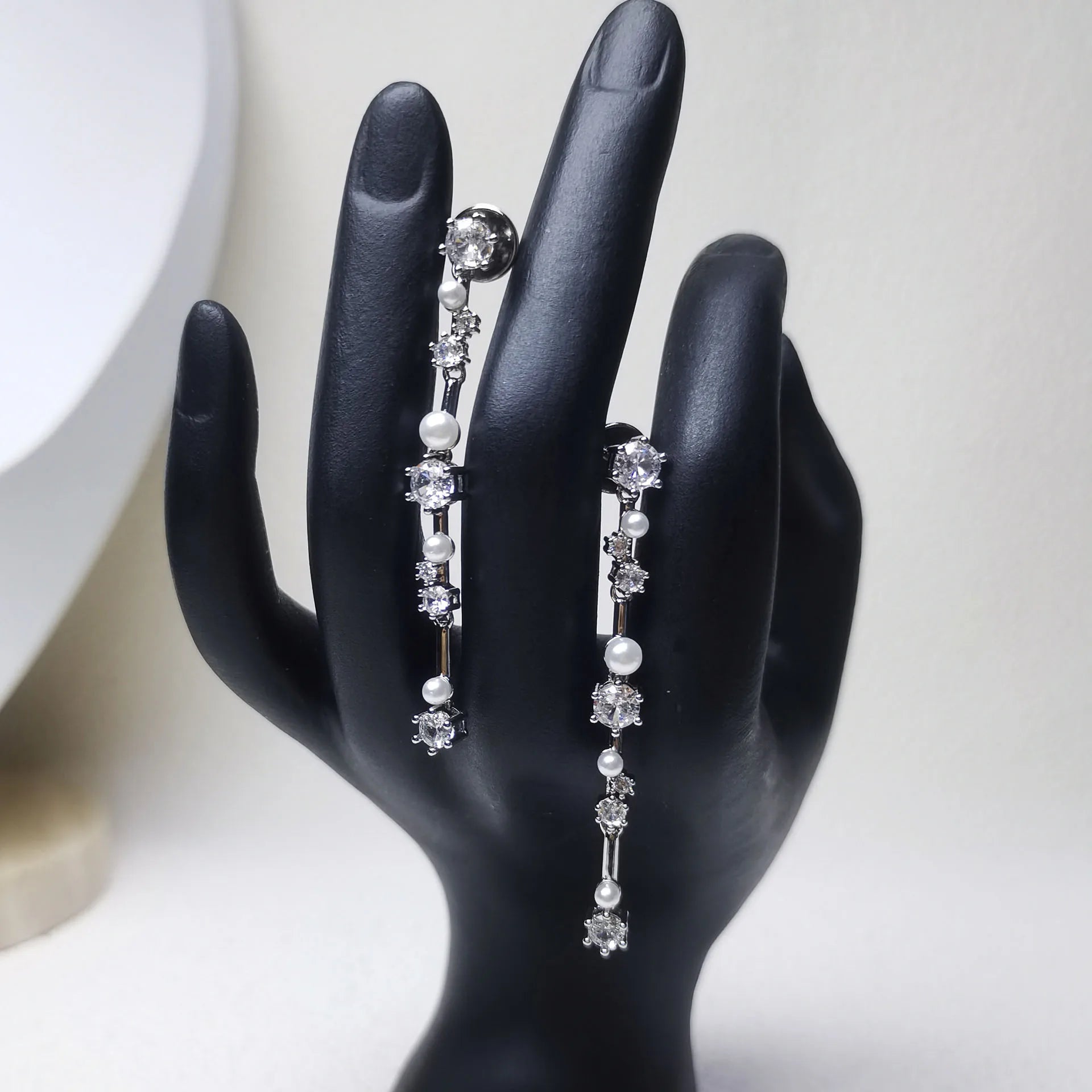 2025 Original Sparkling Crystal with Pearl Fine Jewelry Set Fashion Chain Necklace Earrings Bracelet Ring for Women Wedding Gift