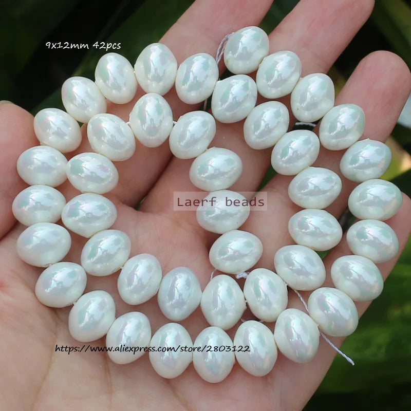 Shell Pearl Oval Water Drop 15inch, Many shapes ,For DIY Jewelry Making ! Necklace ,Bracel