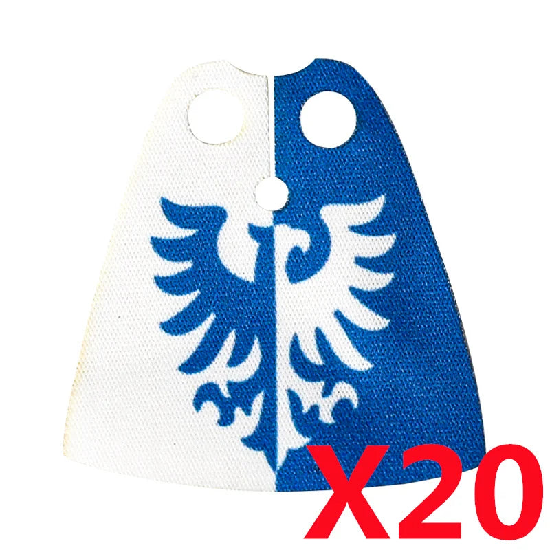 Medieval Military MOC Castle Knight Accessory Building Blocks Warhorse Cape Plush Coat Vest Shield Flag Kit Mini Toy Bricks Gift