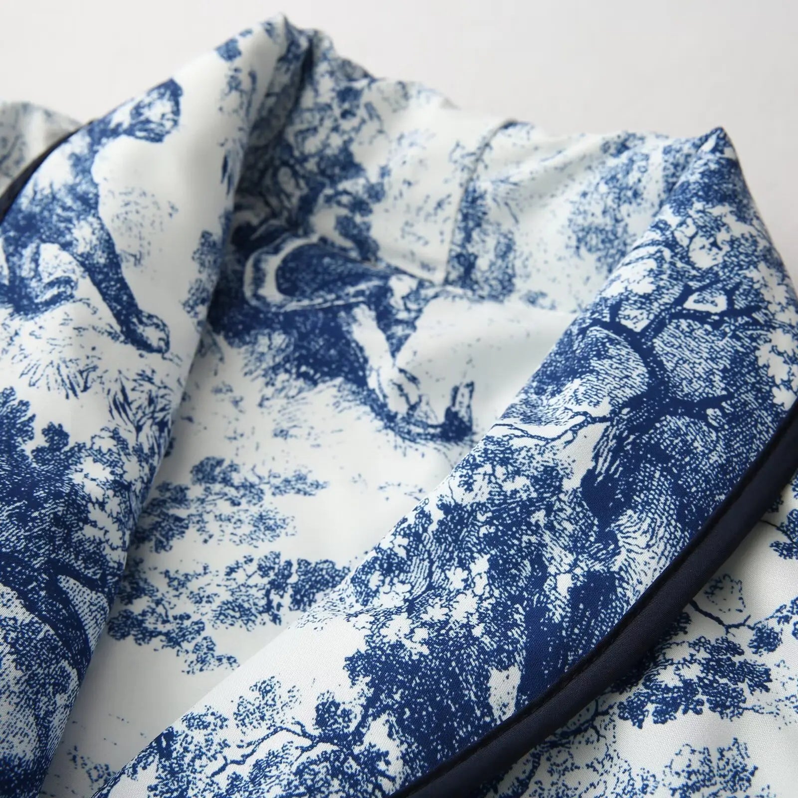 2024 Autumn And Winter New Women's Clothing European And American Ins Style Loose Collared Contrasting Printed Cotton Jacket