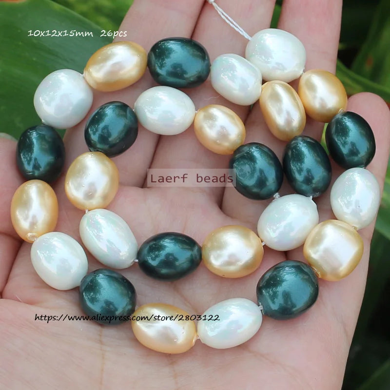 Shell Pearl Oval Water Drop 15inch, Many shapes ,For DIY Jewelry Making ! Necklace ,Bracel