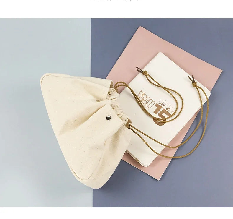 New Drawstring Cosmetic Bags for Women Canvas Organizer Large Capacity Make Up Bag Cotton Travel Storage Bag косметичка Neceser