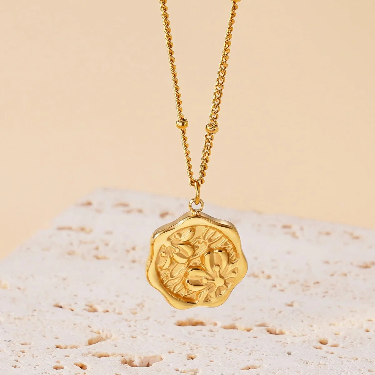 LUXUSTEEL Colorful Water Droplet Women Pendant Necklace Stainless Steel Round Cubic Zirconia Female Chain Necklace Jewelry Gift