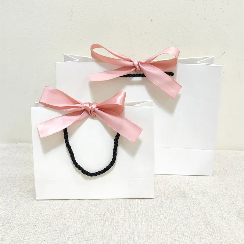 White Gift Bag Jewelry Lipstick Multicolor Bow Ribbon Gift Box Birthday Party / Pajama Wig Graduation Celebration Gift Packaging