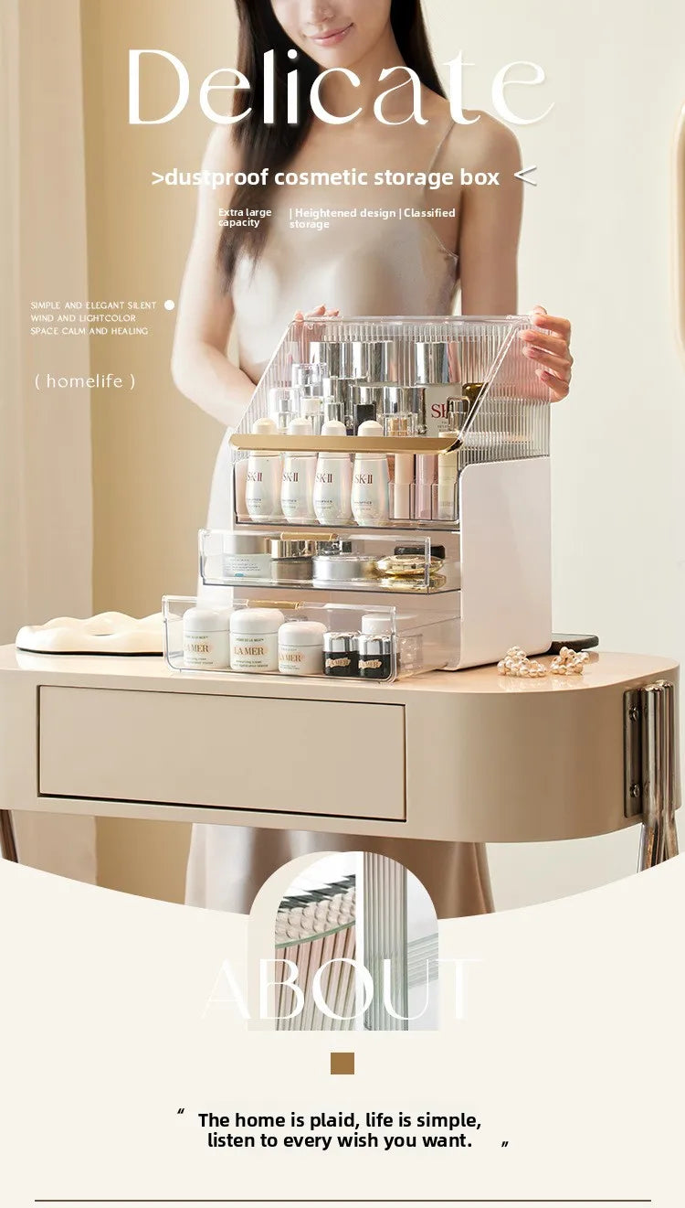 Desktop Makeup Container Drawer Large Box Cosmetic Large Capacity Storage Nail Jewelry Container Sundries Lipstick Organizer