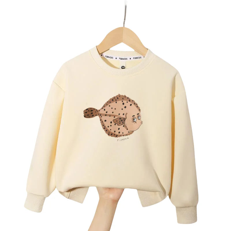 Boys Graphic Sweatshrits 2025 Spring Cotton Tops for Girls Long Sleeve Children Pullovers Cartoon Toddler Outerwear Kids Hoodies