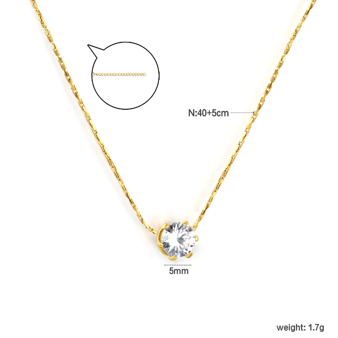 LUXUSTEEL Colorful Water Droplet Women Pendant Necklace Stainless Steel Round Cubic Zirconia Female Chain Necklace Jewelry Gift