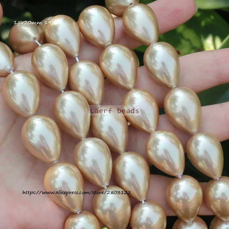 Shell Pearl Oval Water Drop 15inch, Many shapes ,For DIY Jewelry Making ! Necklace ,Bracel