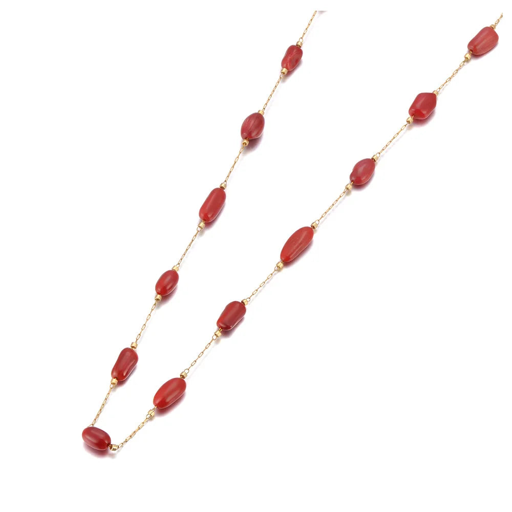 Lokaer Luxury Bling Colorful Cubic Zirconia Chain Necklace for Women CZ Waterproof Stainless Steel Exquisite Jewelry N25087