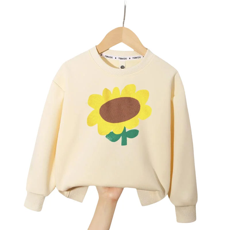 Boys Graphic Sweatshrits 2025 Spring Cotton Tops for Girls Long Sleeve Children Pullovers Cartoon Toddler Outerwear Kids Hoodies