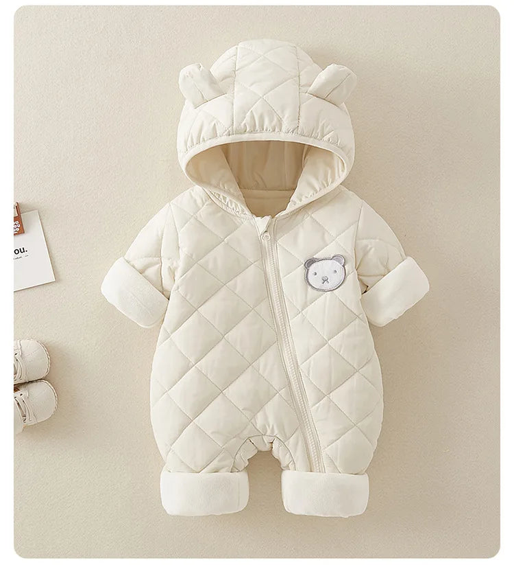 Winter Newborn Clothes Baby Girl Clothes Thickened Baby Jumpsuit Warm Baby Romper Cotton Jacket Romper Boy Overalls Toddler Coat
