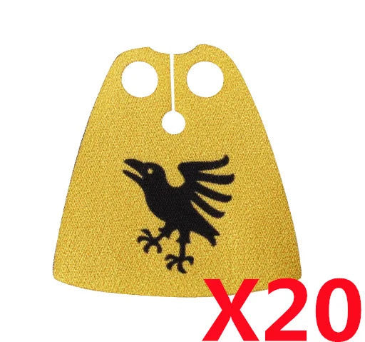 Medieval Military MOC Castle Knight Accessory Building Blocks Warhorse Cape Plush Coat Vest Shield Flag Kit Mini Toy Bricks Gift