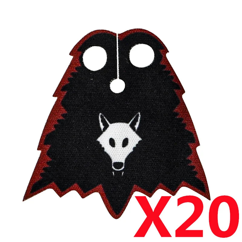 Medieval Military MOC Castle Knight Accessory Building Blocks Warhorse Cape Plush Coat Vest Shield Flag Kit Mini Toy Bricks Gift