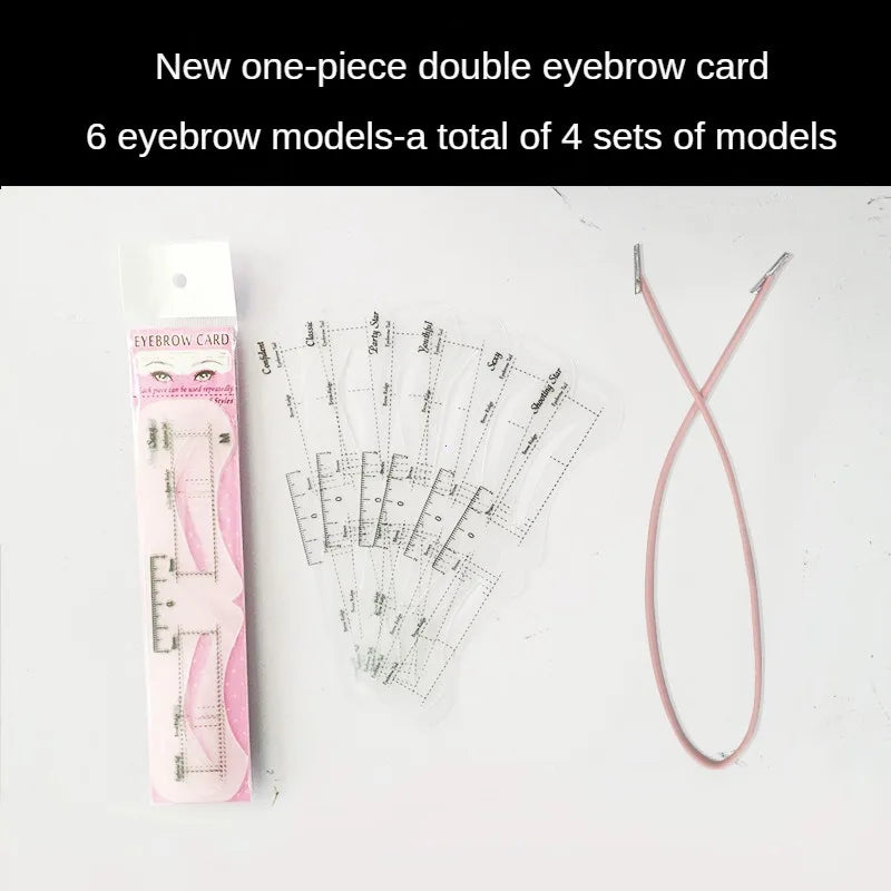 6 Style Fixable Eyebrow Stencil Grooming Shaper Template Reusable Stickers Make Up Tools For Eye Brow Stamp Cosmetic