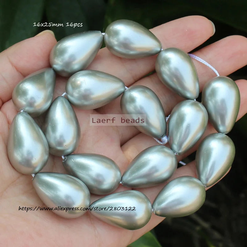 Shell Pearl Oval Water Drop 15inch, Many shapes ,For DIY Jewelry Making ! Necklace ,Bracel