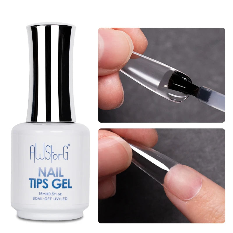 AWStorG 15ml One Step Gel Polish 9 In 1 Diamond Top Coat  Reinforce Long Lasting UV Soak Off Gel Varnish High Light Nail Art
