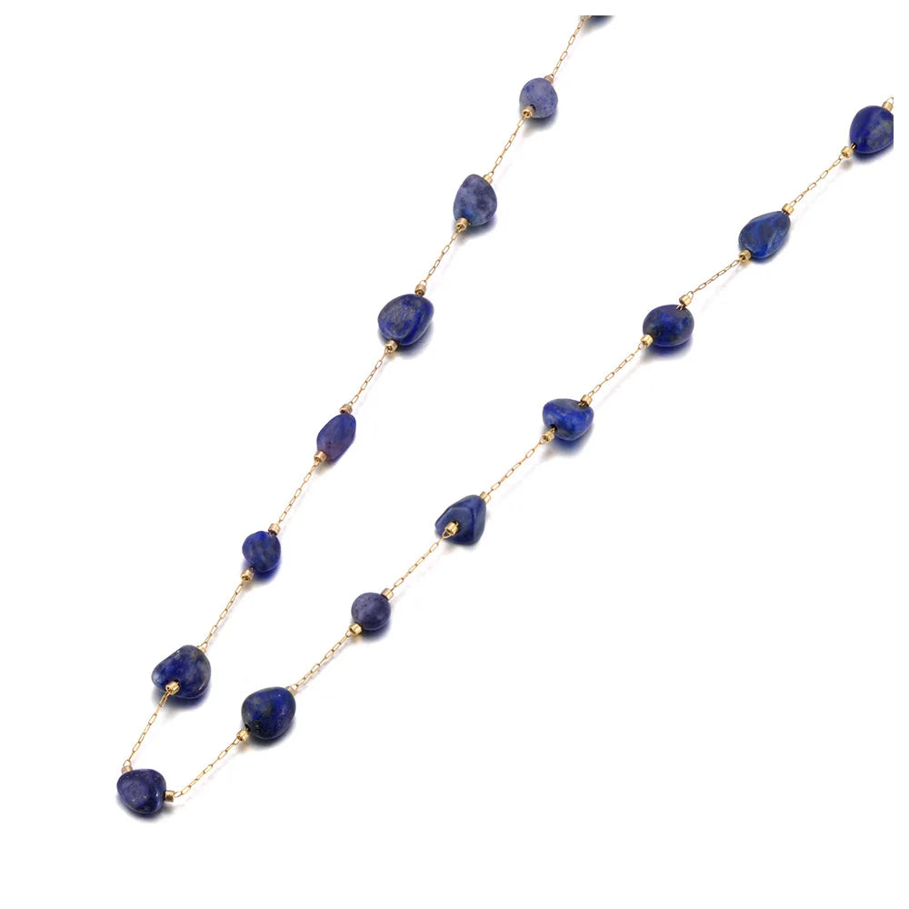 Lokaer Luxury Bling Colorful Cubic Zirconia Chain Necklace for Women CZ Waterproof Stainless Steel Exquisite Jewelry N25087