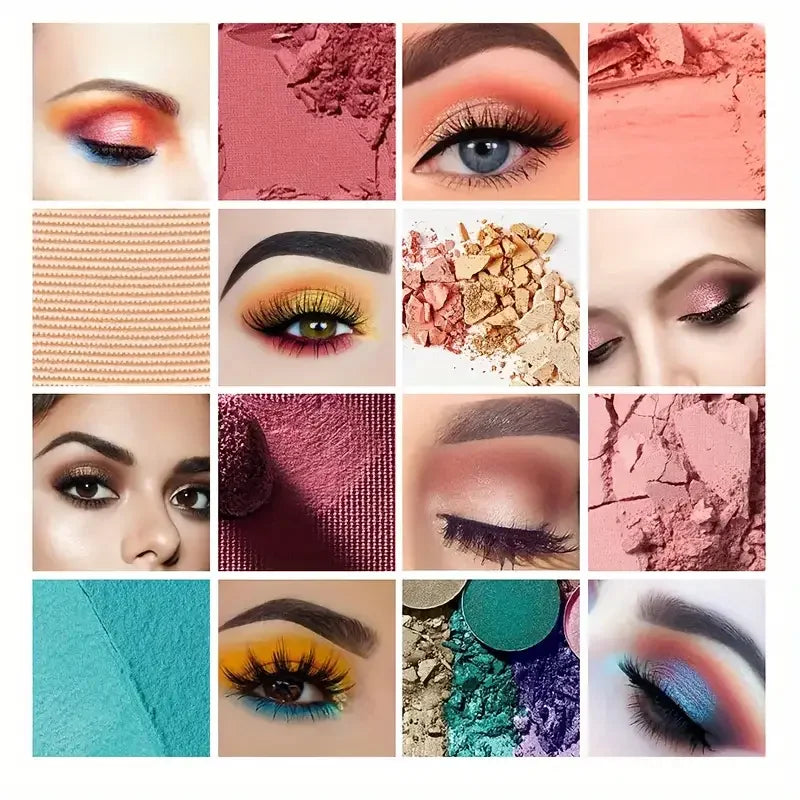 40 Color Eye shadow Palette Make-up for Women with Brushes Nude Eyeshadow Palette Glitter Matte Pigmented Powder Eye Cosmetics