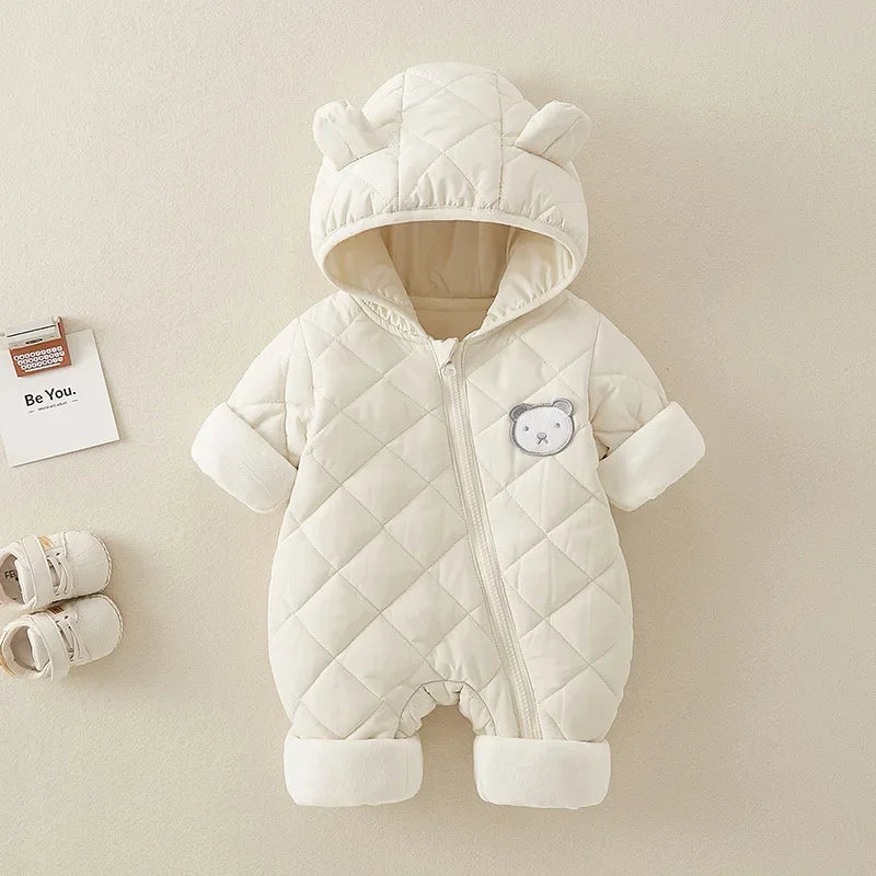 Winter Newborn Clothes Baby Girl Clothes Thickened Baby Jumpsuit Warm Baby Romper Cotton Jacket Romper Boy Overalls Toddler Coat