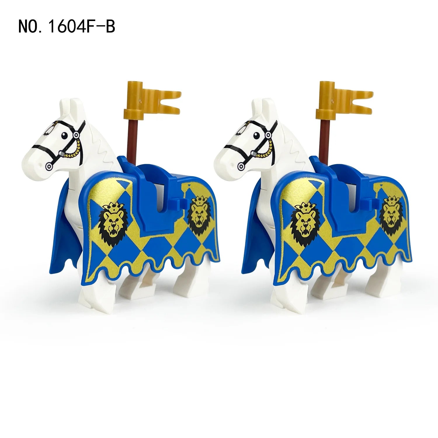 Medieval Military MOC Castle Knight Accessory Building Blocks Warhorse Cape Plush Coat Vest Shield Flag Kit Mini Toy Bricks Gift