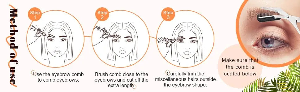 Eyebrow Trimmer Scissor Beauty Products for Women Eyebrow Scissors with Comb Eyebrow Shaver Makeup Tools Beauty Scissors