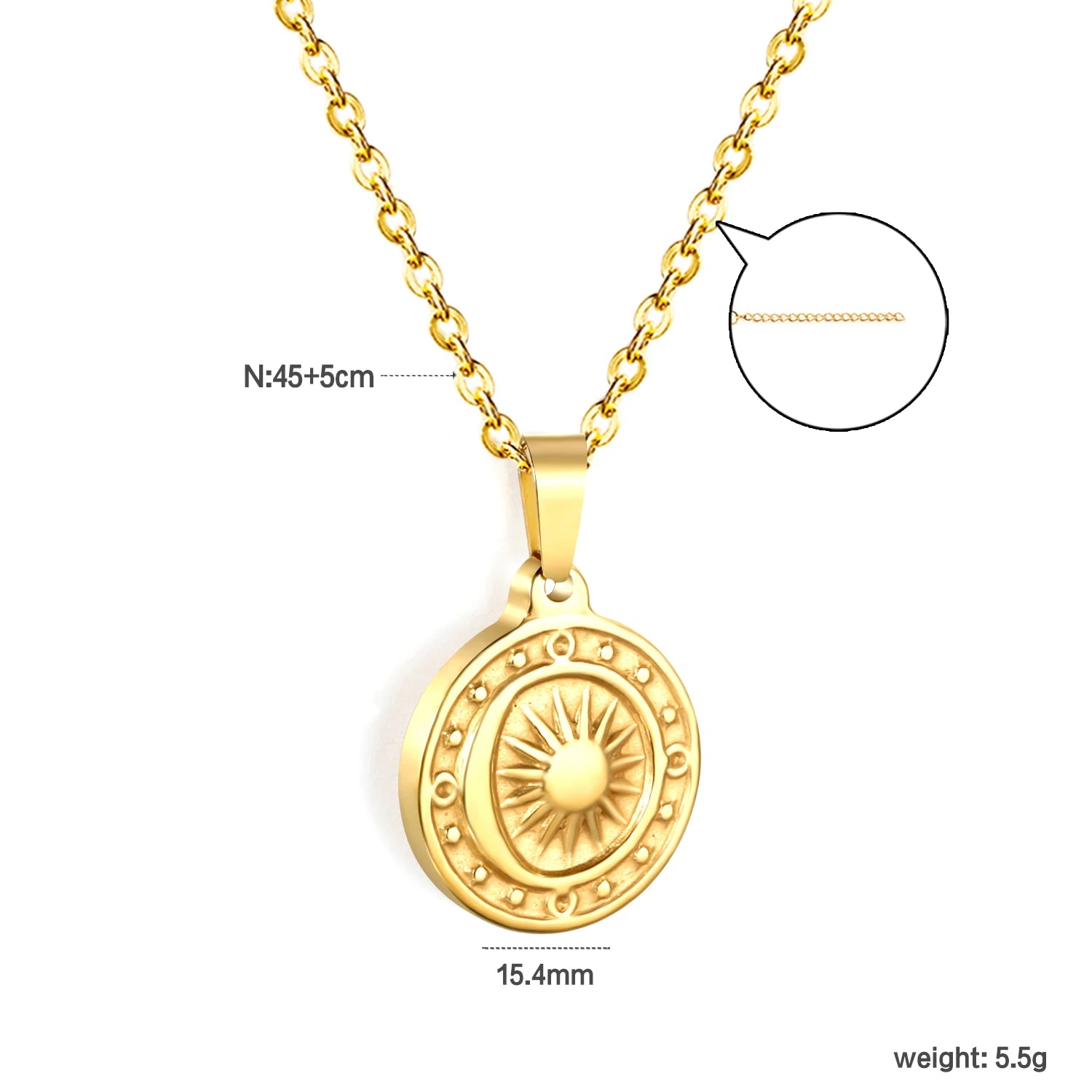 LUXUSTEEL Colorful Water Droplet Women Pendant Necklace Stainless Steel Round Cubic Zirconia Female Chain Necklace Jewelry Gift