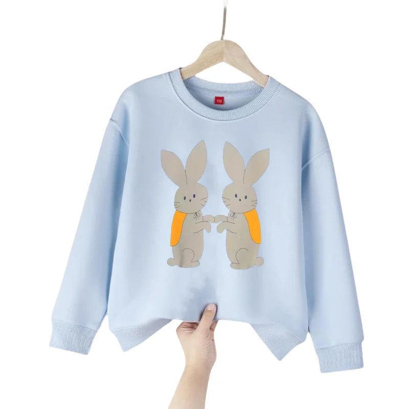 Boys Graphic Sweatshrits 2025 Spring Cotton Tops for Girls Long Sleeve Children Pullovers Cartoon Toddler Outerwear Kids Hoodies