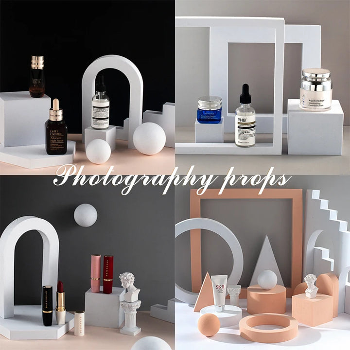 Ins Photography Accessories Geometric Cube Kits Background  Art Photo Props for Lipstick Jewelry Toy Skincare Beauty products