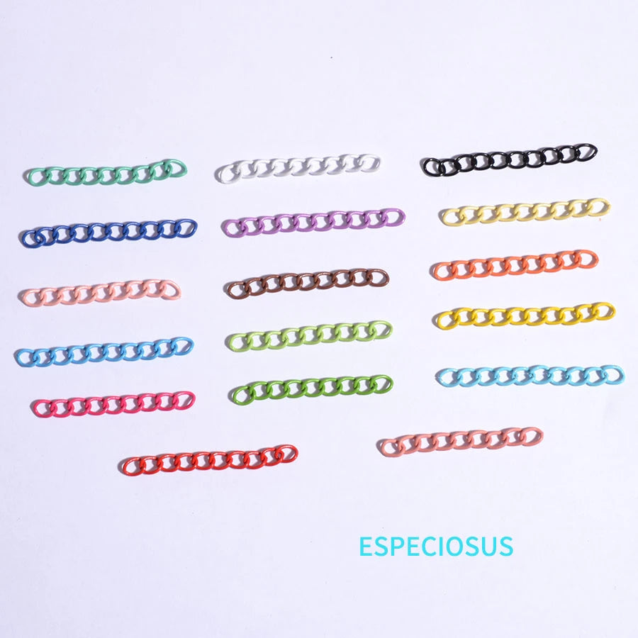DIY Jewelry Accessories 5CM Extention Chain Multi Color Painted Ending Chain Necklace Tail Chain Bracelet Making Departments