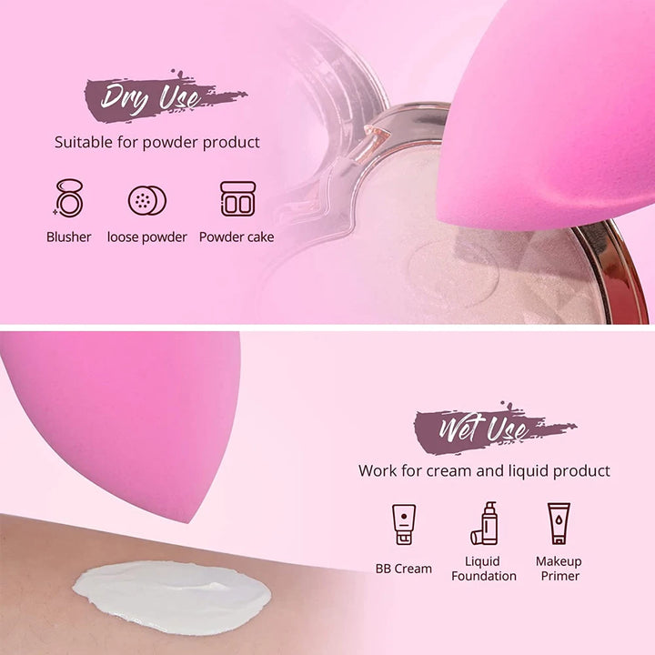 6pcs Mini Makeup Sponge Powder Beauty Sponge Makeup Concealer Liquid Foundation Face Beauty Cosmetic Sponge Make Up Accessories