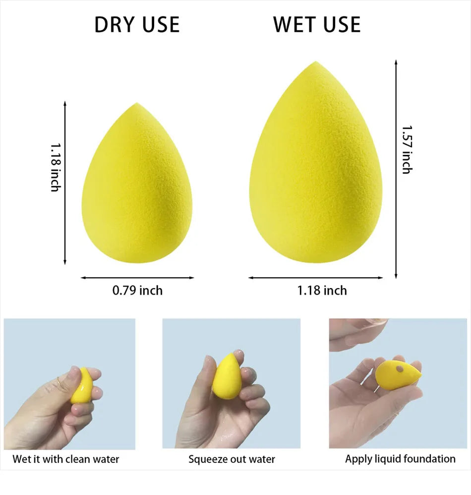 6pcs Mini Makeup Sponge Powder Beauty Sponge Makeup Concealer Liquid Foundation Face Beauty Cosmetic Sponge Make Up Accessories