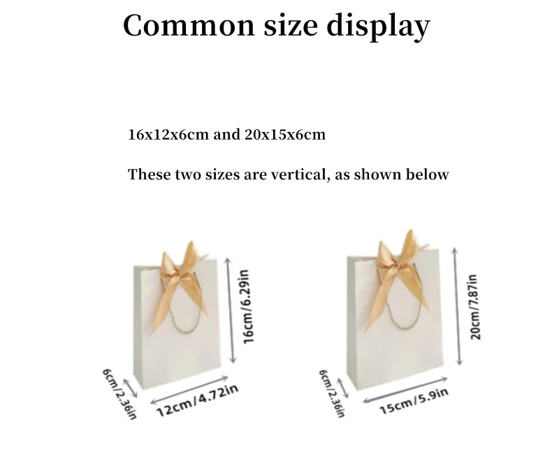 White Gift Bag Jewelry Lipstick Multicolor Bow Ribbon Gift Box Birthday Party / Pajama Wig Graduation Celebration Gift Packaging