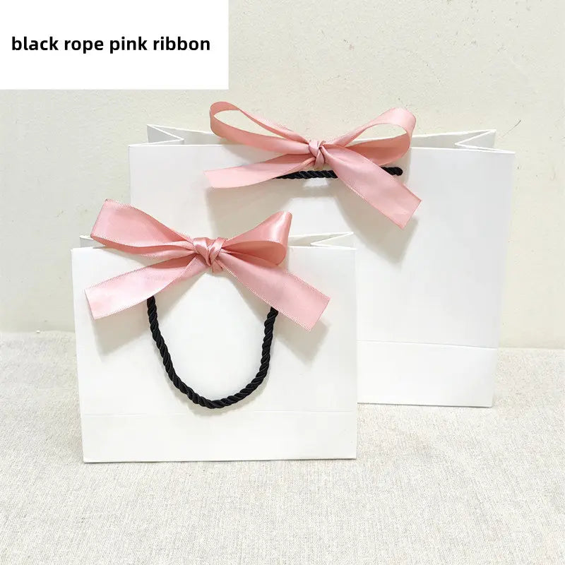 White Gift Bag Jewelry Lipstick Multicolor Bow Ribbon Gift Box Birthday Party / Pajama Wig Graduation Celebration Gift Packaging