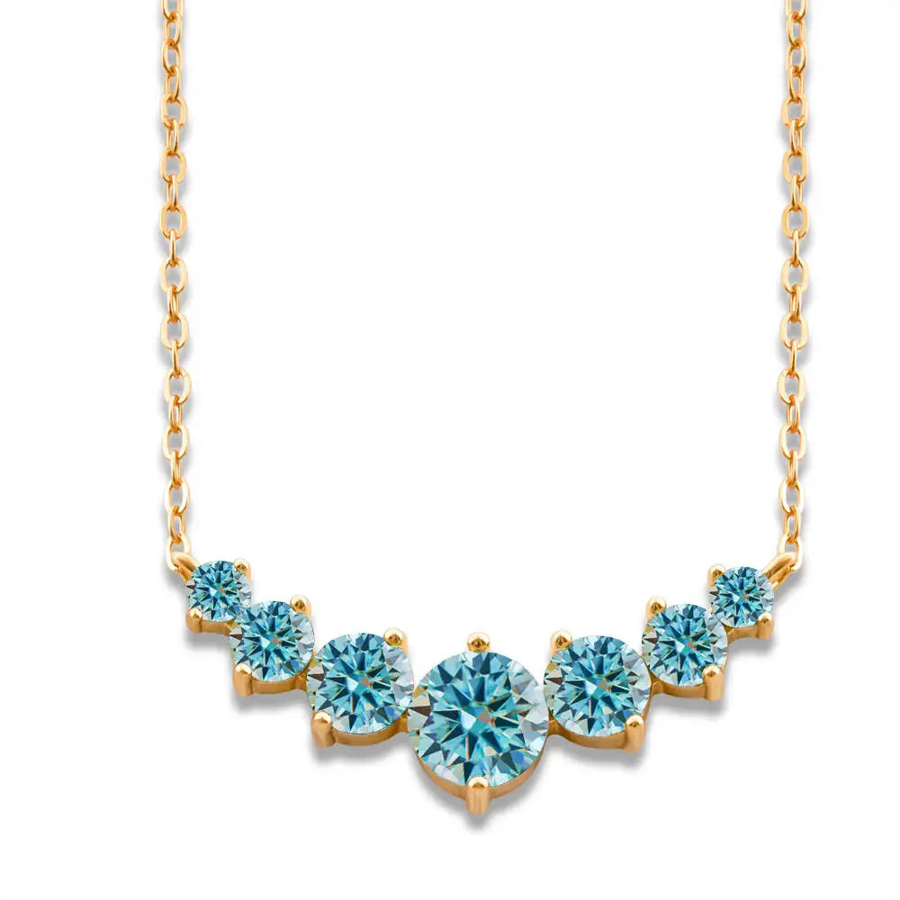 TY 925S Silver Pendant Necklace 1.7/2.8/5ct D Color Moissanite Smile Necklace Fine Jewelry With Certificate Women For Wedding