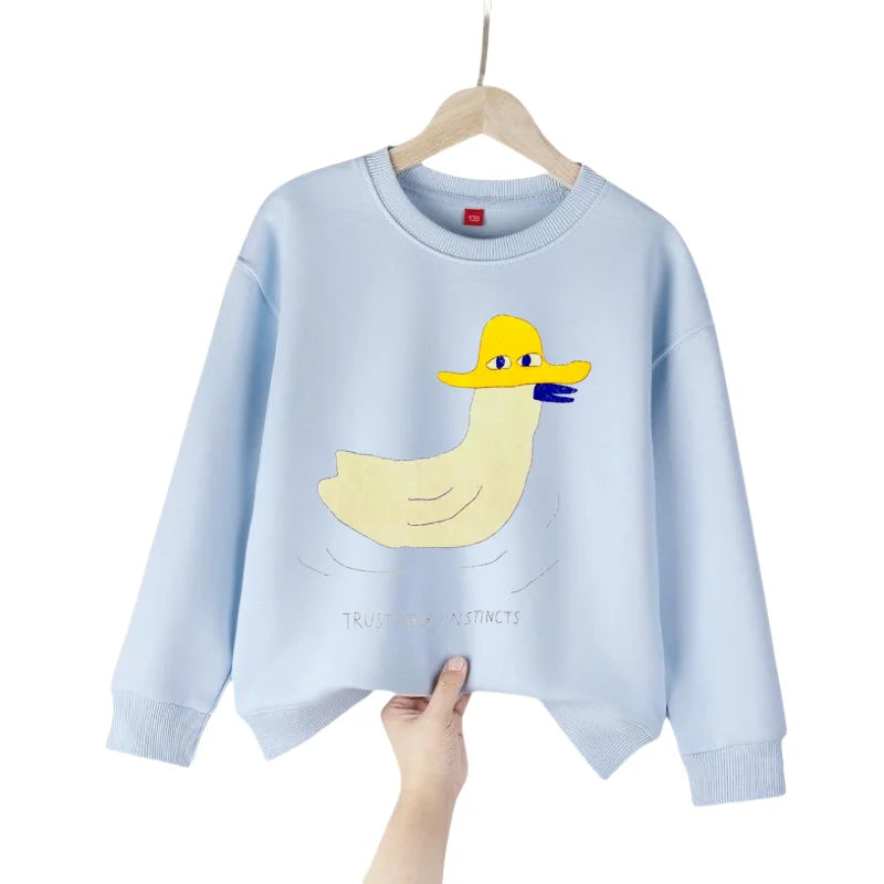 Boys Graphic Sweatshrits 2025 Spring Cotton Tops for Girls Long Sleeve Children Pullovers Cartoon Toddler Outerwear Kids Hoodies