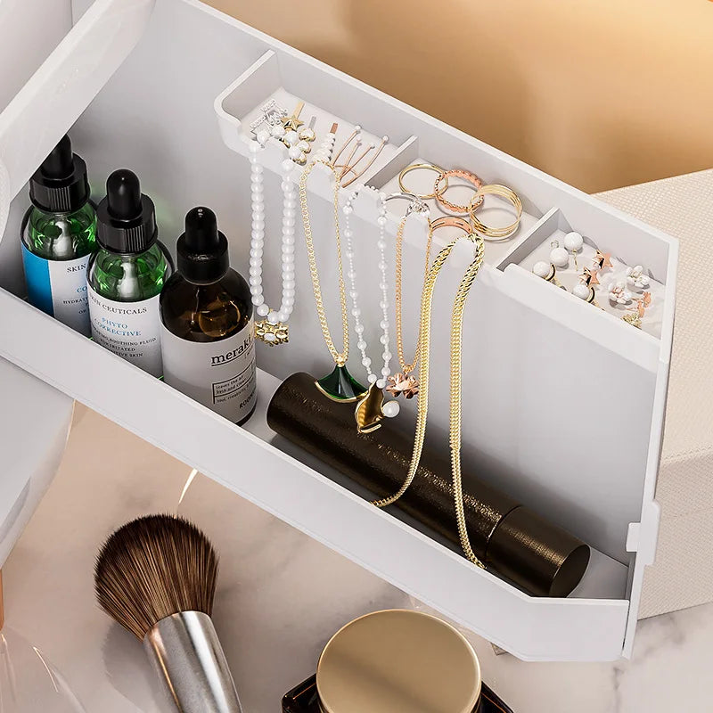 Luxury desktop cosmetics storage box Skin care lipstick perfume jewelry shelf Dust proof transparent cosmetic box
