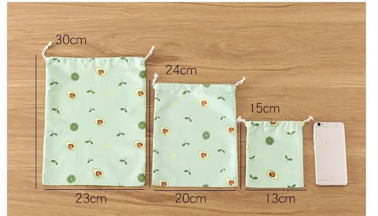 Women Girls Jewelry Lipstick Cosmetic Tote Rope Pouch String Bag Cute Small Large Coin Purse Key Earphone Drawstring Storage Bag