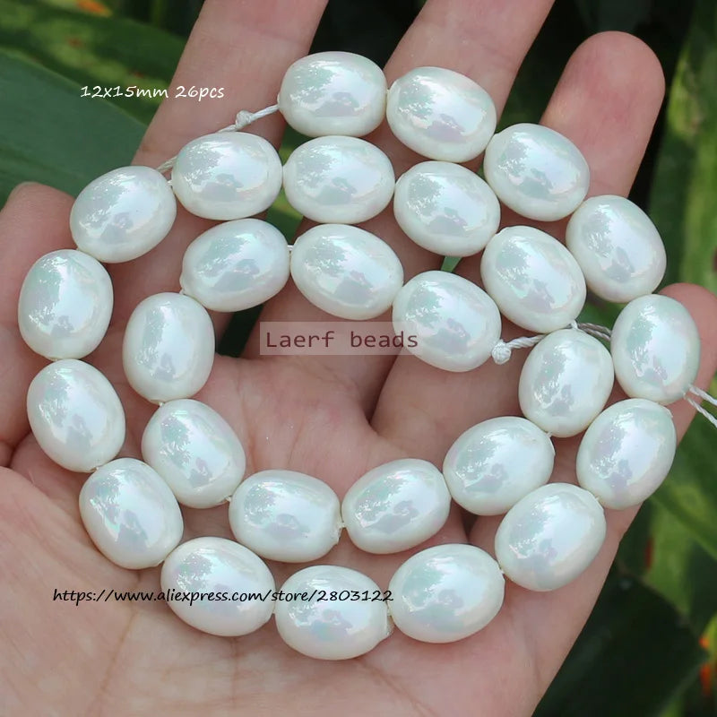 Shell Pearl Oval Water Drop 15inch, Many shapes ,For DIY Jewelry Making ! Necklace ,Bracel